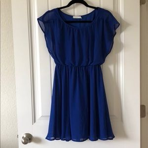 Lush Royal Blue Flowy Dress
